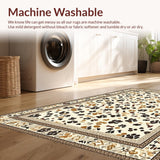 Ultra Soft Area Rug, Non Slip, Stain Resistant, Washable Area Rugs for Living Room, Bedroom, Vibrant Playful Pet Friendly Look(Beige)