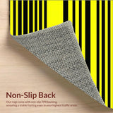 Ultra Soft Area Rug, Non Slip, Stain Resistant, Washable Area Rugs for Living Room, Bedroom, Bold Chevron Stripes(Yellow)