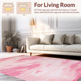 Ultra Soft Area Rug, Non Slip, Stain Resistant, Washable Area Rugs for Living Room, Bedroom, Modern Dreamy Gradient Finish(Pink)