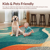 Coastal Turtle Accent with Surfboard Shape and Vibrant Orange Wave Details(Green)