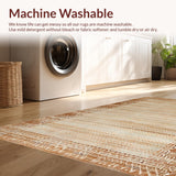 Ultra Soft Area Rug, Non Slip, Stain Resistant, Washable Area Rugs for Living Room, Bedroom, Elegant Warm Neutral Weave(Beige)