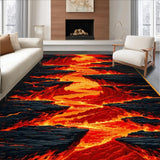 Vivid Abstract Volcanic Motif(Red)