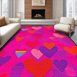 Ultra Soft Area Rug, Non Slip, Stain Resistant, Washable Area Rugs for Living Room, Bedroom, Eye-Catching Vibrant Quote Decor(Purple)