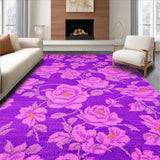 Ultra Soft Area Rug, Non Slip, Stain Resistant, Washable Area Rugs for Living Room, Bedroom, Charming Soft Pastel Aesthetic(Purple)