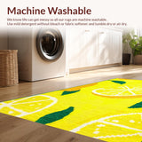 Ultra Soft Area Rug, Non Slip, Stain Resistant, Washable Area Rugs for Living Room, Bedroom, Playful Cozy Farmhouse Expression(Yellow)