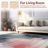 Ultra Soft Area Rug, Non Slip, Stain Resistant, Washable Area Rugs for Living Room, Bedroom, Chic Boho-Inspired Washable Microfiber Décor Piece With Non-Slip Base(Gray)