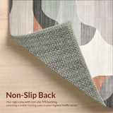 Ultra Soft Area Rug, Non Slip, Stain Resistant, Washable Area Rugs for Living Room, Bedroom, Artistic Beige Grey Multi with Abstract Design(Gray)