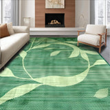 Contemporary Plush Swirl Motif(Green)