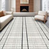 Ultra Soft Area Rug, Non Slip, Stain Resistant, Washable Area Rugs for Living Room, Bedroom, Art Deco Black And White Rug: Striped Decorative Floor Covering(Gray)