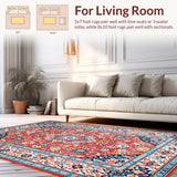 Elegant Coral Blue Abstract Blend(Red)