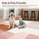 Blush and Taupe Modern Abstract With Irregular Brushstroke Motifs(Beige)