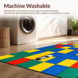 Ultra Soft Area Rug, Non Slip, Stain Resistant, Washable Area Rugs for Living Room, Bedroom, Youthful Engaging Play Space Decor(Yellow)