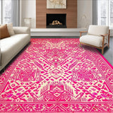 Ultra Soft Area Rug, Non Slip, Stain Resistant, Washable Area Rugs for Living Room, Bedroom, Rustic Tiger Head Artwork(Pink)