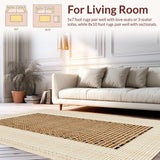 Ultra Soft Area Rug, Non Slip, Stain Resistant, Washable Area Rugs for Living Room, Bedroom, Chic Modern Animal Print Flair(Beige)