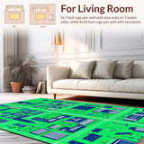 Whimsical Non Toxic Cityscape Design(Green)