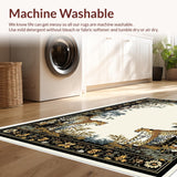 Ultra Soft Area Rug, Non Slip, Stain Resistant, Washable Area Rugs for Living Room, Bedroom, Cheetah Border Wildlife Living Room Rug(Beige)