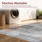 Ultra Soft Area Rug, Non Slip, Stain Resistant, Washable Area Rugs for Living Room, Bedroom, Rustic Minimalist Pattern Exploration(Gray)