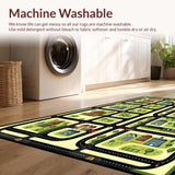 Ultra Soft Area Rug, Non Slip, Stain Resistant, Washable Area Rugs for Living Room, Bedroom, Charming Adventure Playground Aesthetic(Brown)