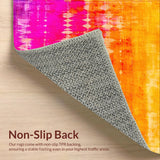 Ultra Soft Area Rug, Non Slip, Stain Resistant, Washable Area Rugs for Living Room, Bedroom, Lively Soft Ombre Effect Style(Orange)