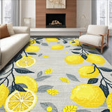 Ultra Soft Area Rug, Non Slip, Stain Resistant, Washable Area Rugs for Living Room, Bedroom, Stylish Wreath Theme for Interiors(Yellow)