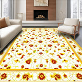 Ultra Soft Area Rug, Non Slip, Stain Resistant, Washable Area Rugs for Living Room, Bedroom, Elegant Area Featuring Ornate Floral and Geometric Design(White)