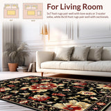 Traditional Handcrafted Flower Motif(Black)