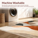 Ultra Soft Area Rug, Non Slip, Stain Resistant, Washable Area Rugs for Living Room, Bedroom, Elegant Vintage Gradient Aesthetic(Beige)