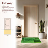 Ultra Soft Area Rug, Non Slip, Stain Resistant, Washable Area Rugs for Living Room, Bedroom, Serene Pastoral Green Elegance(Green)