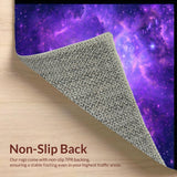 Ultra Soft Area Rug, Non Slip, Stain Resistant, Washable Area Rugs for Living Room, Bedroom, Brilliant Night Sky Tapestry Style(Purple)