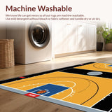 Ultra Soft Area Rug, Non Slip, Stain Resistant, Washable Area Rugs for Living Room, Bedroom, Stylish Athletic Patterned Accent(Yellow)