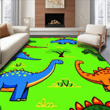 Ultra Soft Area Rug, Non Slip, Stain Resistant, Washable Area Rugs for Living Room, Bedroom, Interactive Child-Friendly Dinosaur Design(Green)