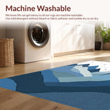 Enchanting Geometric Mountain Scene(Blue)