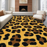 Ultra Soft Area Rug, Non Slip, Stain Resistant, Washable Area Rugs for Living Room, Bedroom, Eco-Friendly Tiger Pattern Living Room Plush Rug(Gold)