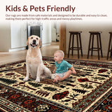 Ultra Soft Area Rug, Non Slip, Stain Resistant, Washable Area Rugs for Living Room, Bedroom, Rustic Wildlife Hallway Runner Rug Non-Slip(Brown)