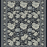 Charcoal Vintage Floral Motif(Black)