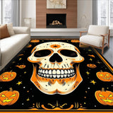 Ultra Soft Area Rug, Non Slip, Stain Resistant, Washable Area Rugs for Living Room, Bedroom, Cultural Ethnic Circle Design(Orange)