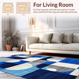 Sophisticated Gray and Blue Mosaic(Blue)