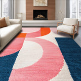 Ultra Soft Area Rug, Non Slip, Stain Resistant, Washable Area Rugs for Living Room, Bedroom, Blush Pink Geometric Nursery Non-Slip Rug(Pink)