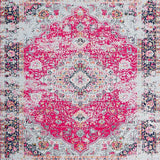 Ultra Soft Area Rug, Non Slip, Stain Resistant, Washable Area Rugs for Living Room, Bedroom, Elegant Soft Pink Lattice Design(Pink)