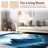 Charming Mountain Landscape Motif(Blue)