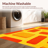 Ultra Soft Area Rug, Non Slip, Stain Resistant, Washable Area Rugs for Living Room, Bedroom, Unique Child-Friendly Decorative Element(Yellow)
