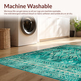 Lively Teal Abstract Composition(Green)