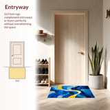 Contemporary Geometric Fusion Aesthetic(Blue)