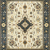 Ultra Soft Area Rug, Non Slip, Stain Resistant, Washable Area Rugs for Living Room, Bedroom, Rustic Neutral Earthy Motif(Ivory)