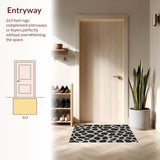 Ultra Soft Area Rug, Non Slip, Stain Resistant, Washable Area Rugs for Living Room, Bedroom, Chic Modern Animal Print Statement Piece(Beige)