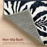 Ultra Soft Area Rug, Non Slip, Stain Resistant, Washable Area Rugs for Living Room, Bedroom, Trendy Animal Pattern Non-Slip Entryway Carpet(Black)