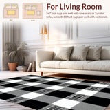 Cozy Minimalist Checked Texture(Black)