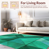 Ultra Soft Area Rug, Non Slip, Stain Resistant, Washable Area Rugs for Living Room, Bedroom, Neutral Abstract Grey Blue Farmhouse Living Room Rug(Gray)