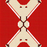 Charming Vintage Baseball Motif(Red)