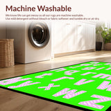 Ultra Soft Area Rug, Non Slip, Stain Resistant, Washable Area Rugs for Living Room, Bedroom, Whimsical Geometric Playtime Motif(Pink)